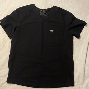 Figs crub top 3 pocket black size L